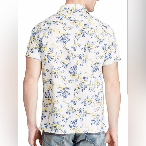 Denim and Supply Ralph Lauren Floral Hawaiian Print Button down shirt men Sz XL - Picture 3 of 8